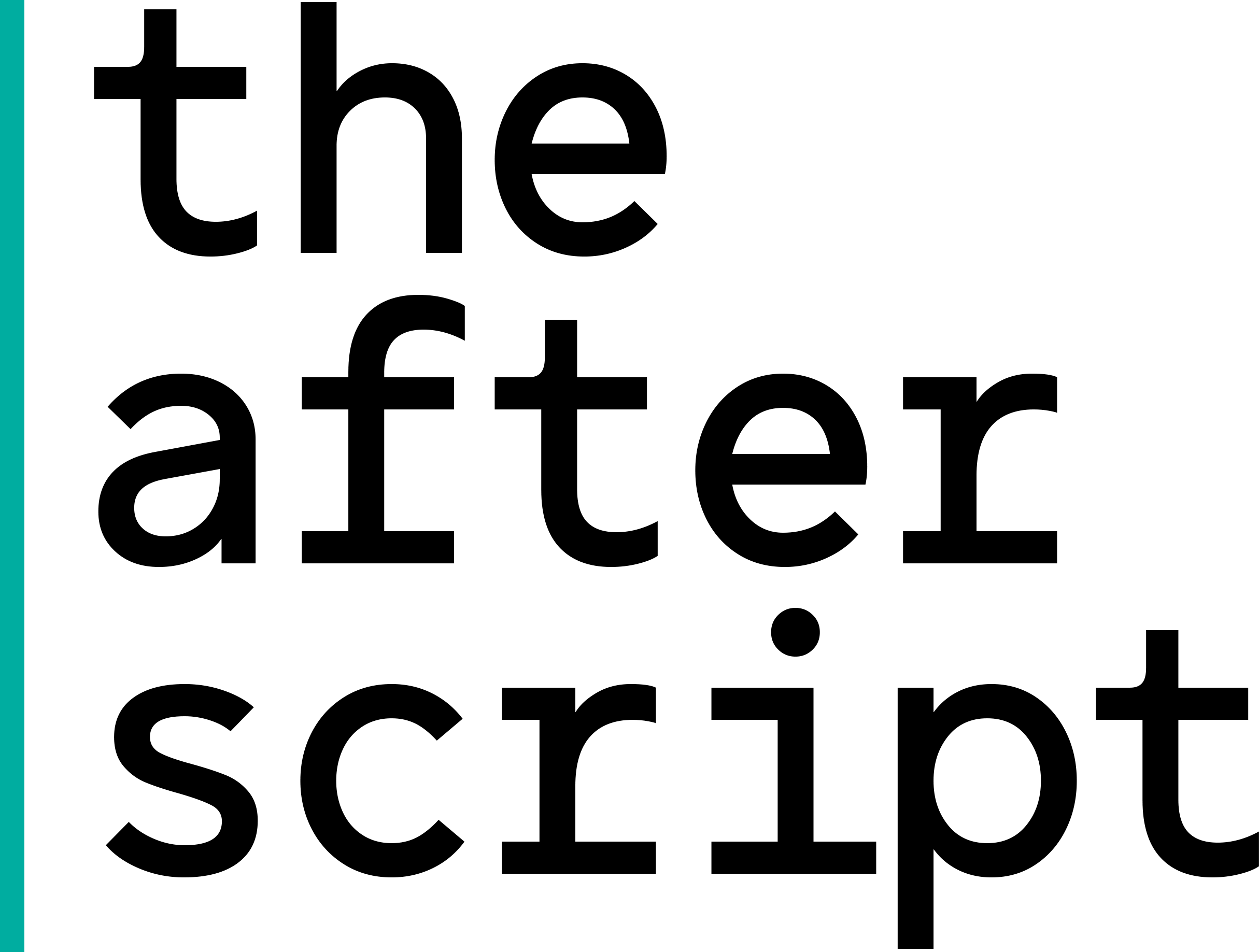 The After Script Logo Black