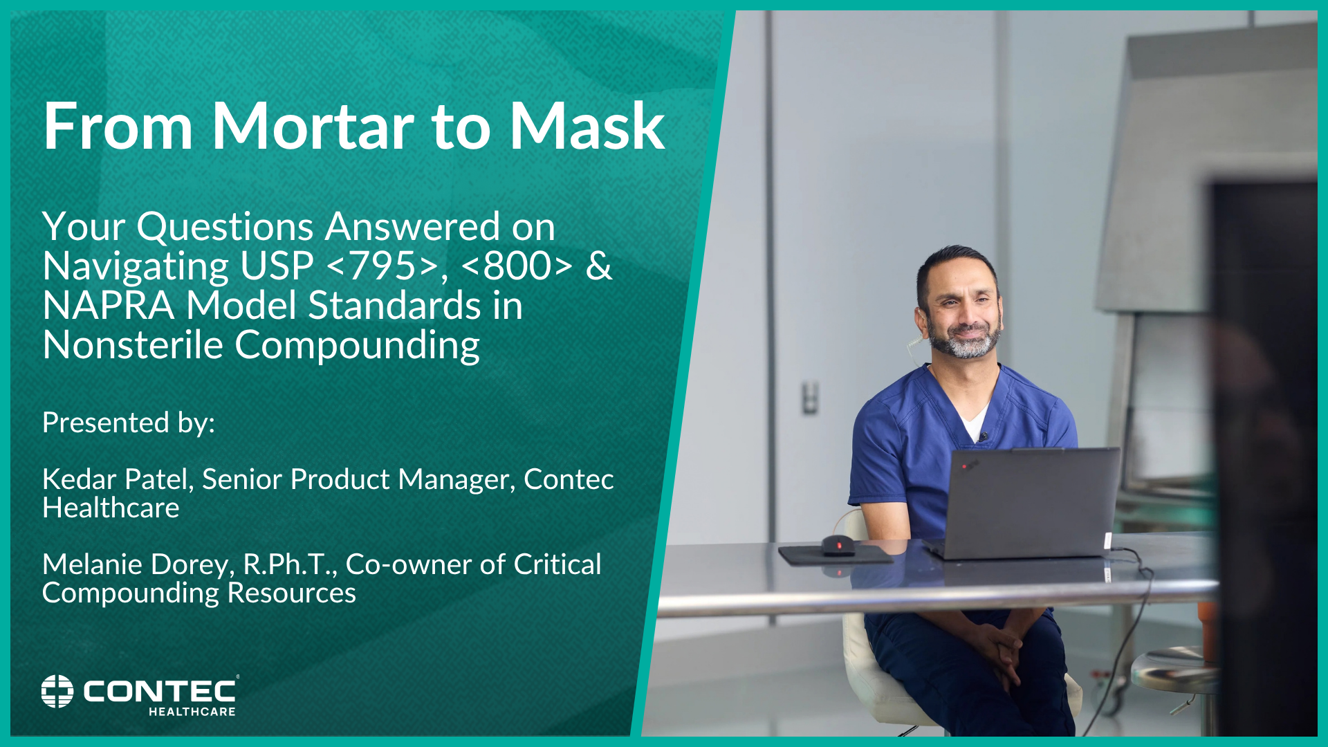 Image of From Mortar to Mask: Your Questions Answered on Navigating USP <795>, <800> & NAPRA Model Standards in Nonsterile Compounding