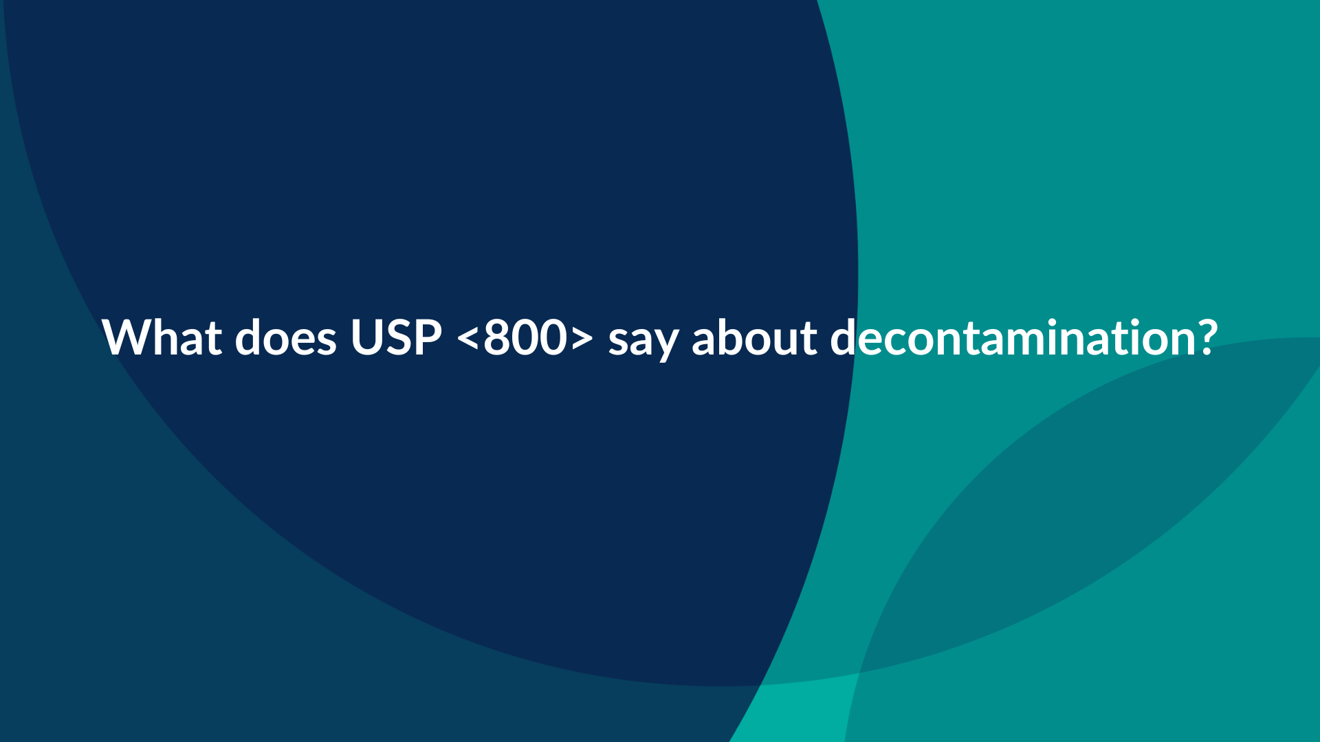 Image of What does USP <800> say about decontamination?